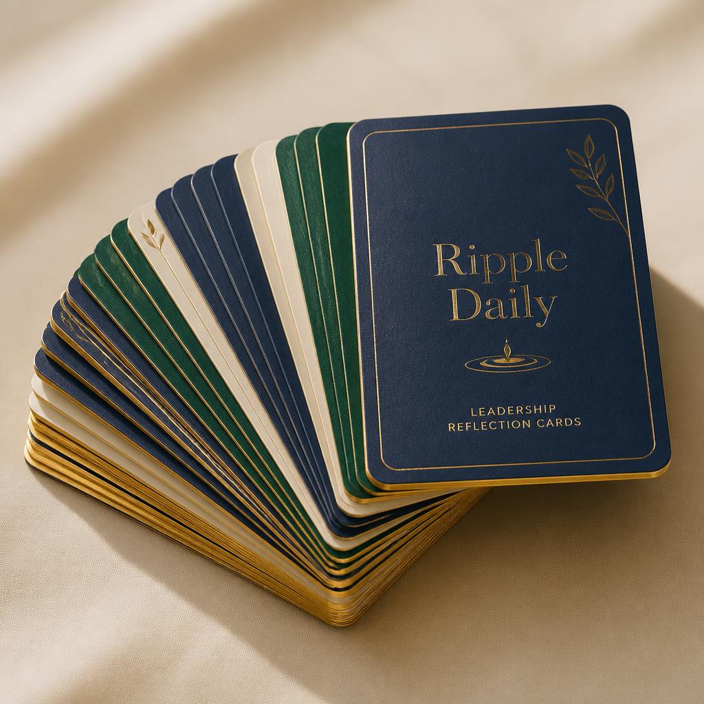 Ripple Daily leadership reflection cards fanned out